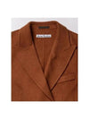 Acne Studios Double Face Belted Wool Alpaca Coat A90506 RUST BROWN - ACNE STUDIOS - BALAAN 4