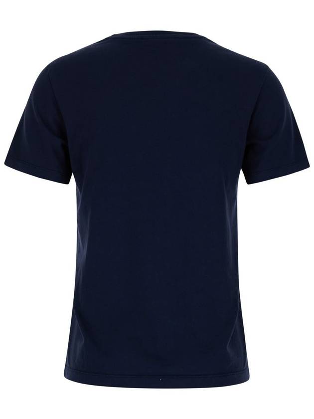 Fox Head Patch Regular Short Sleeve T-Shirt Navy - MAISON KITSUNE - BALAAN 3