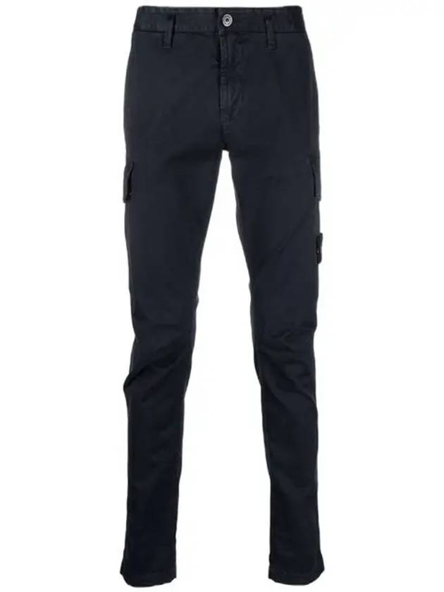 Men's Wappen Patch Cargo Straight Pants Navy - STONE ISLAND - BALAAN 2