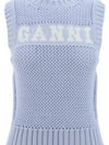 Cotton Rope Vest Poder Blue - GANNI - BALAAN 2