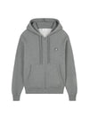 Foxhead Patch Comfort Zipper Hooded Medium Grey Melange - MAISON KITSUNE - BALAAN 3