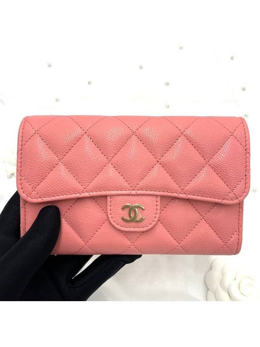 Classic snap wallet pink caviar AP0232 - CHANEL - BALAAN 2