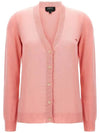 Bella Logo Embroidery Cardigan Pink - A.P.C. - BALAAN 2