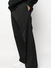 Embroidered Logo Drawstring Straight Pants Black - PALM ANGELS - BALAAN 5