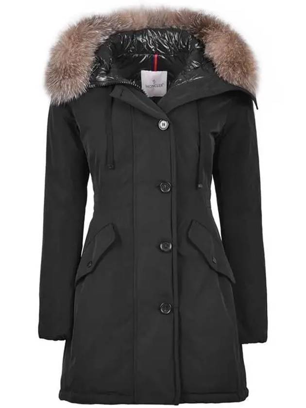 Women's Moncticole Goose Long Padded Parka Black - MONCLER - BALAAN 1