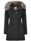 Women's Moncticole Goose Long Padded Parka Black - MONCLER - BALAAN 1