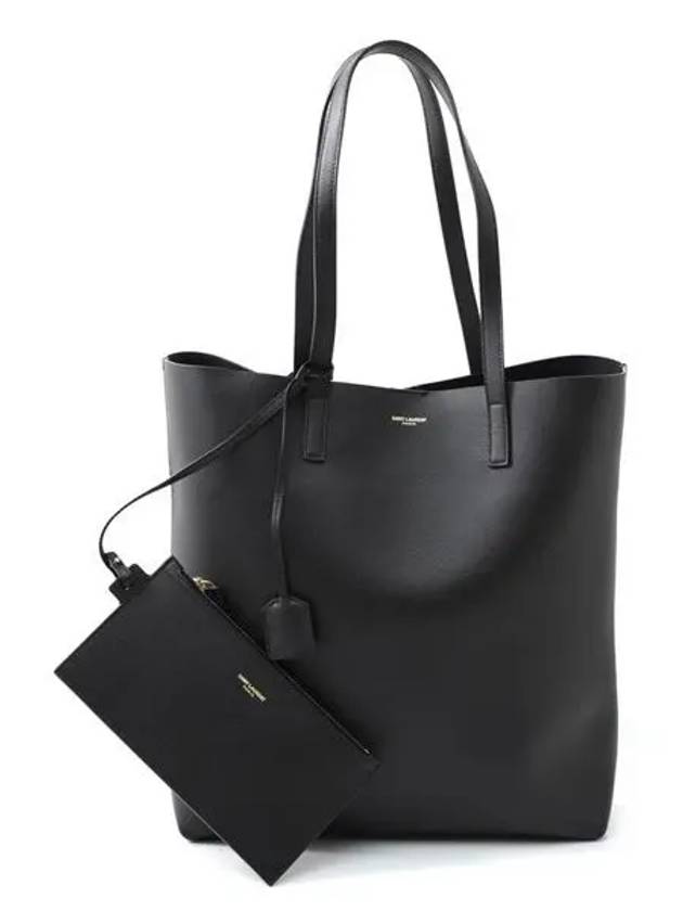 North South Shopping Tote Bag Black - SAINT LAURENT - BALAAN 3