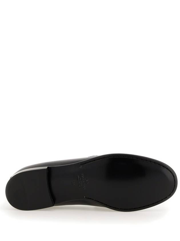 V Logo Signature Calfskin Loafers Black - VALENTINO - BALAAN 7