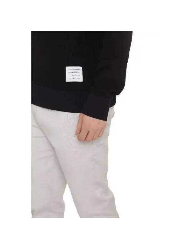 Seersucker Loopback 4 Bar Crew Neck Sweatshirt Navy - THOM BROWNE - BALAAN 5