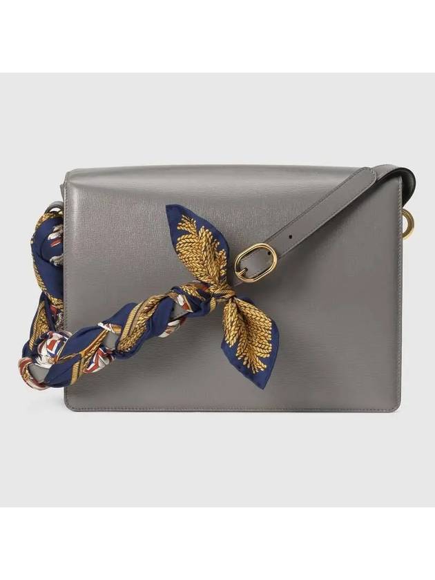 Torchon Scarf Shoulder Bag Grey - GUCCI - BALAAN 3