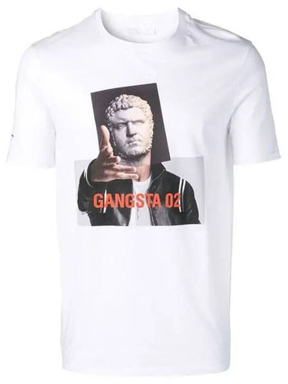 Gangster Print Short Sleeve T-Shirt White - NEIL BARRETT - BALAAN 2