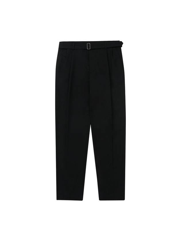 Men's Belted Two Tuck Loose Fit Slacks Black - SOLEW - BALAAN 2