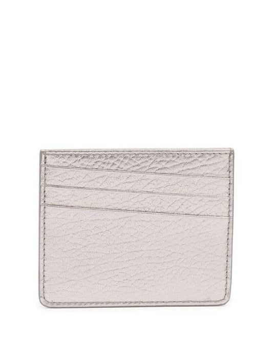 Stitched Calfskin Card Wallet Silver - MAISON MARGIELA - BALAAN 1