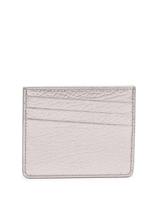 Stitched Calfskin Card Wallet Silver - MAISON MARGIELA - BALAAN 1