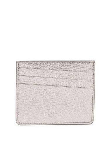 Stitched Calfskin Card Wallet Silver - MAISON MARGIELA - BALAAN 1