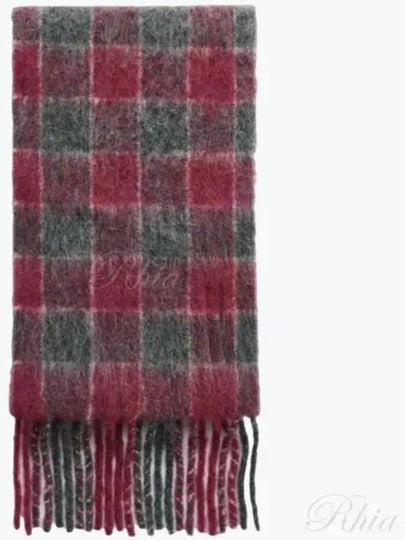 Muffler Scarf A4248EPG PINK FUZZY ALPACA CHECK - OUR LEGACY - BALAAN 2