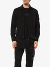 Gabardine Zipped Long Sleeve Shirt Black - CP COMPANY - BALAAN 4