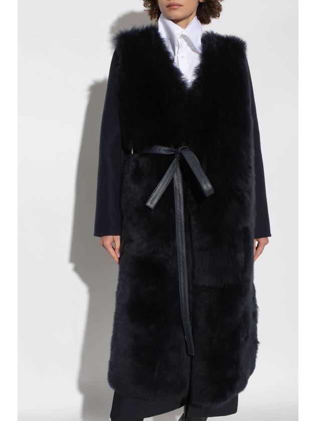 Fabiana Filippi Fur Coat, Women's, Navy Blue - FABIANA FILIPPI - BALAAN 3