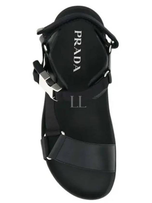 Nylon Buckle Tape Sandals Black - PRADA - BALAAN 2