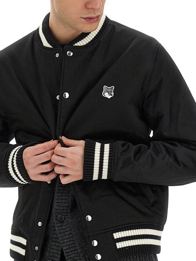 Maison Kitsuné Bomber Jacket With Logo - MAISON KITSUNE - BALAAN 4