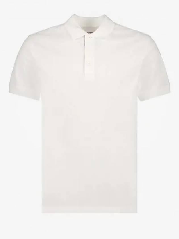 Eddie Cotton Polo Shirt White - BURBERRY - BALAAN 2