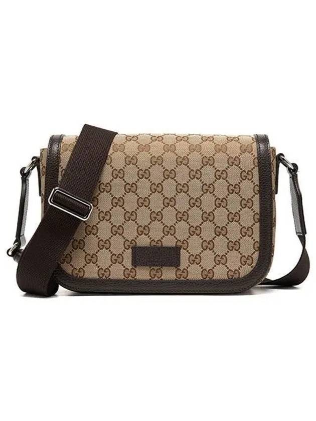 GG Monogram canvas flap messenger bag beige - GUCCI - BALAAN 2