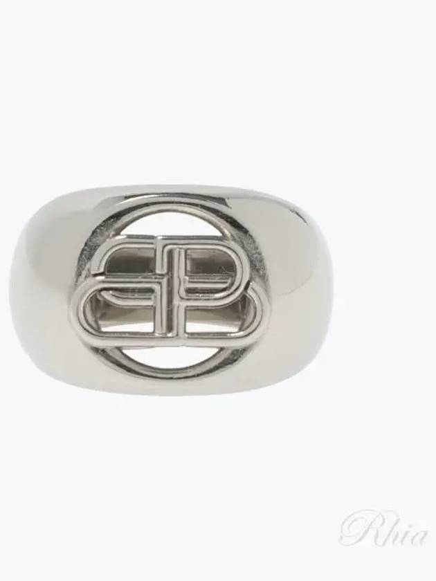 BB Signature Bold Ring Silver - BALENCIAGA - BALAAN 2