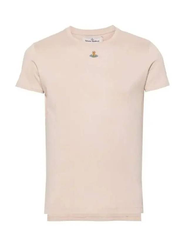 Embroided ORB Peru Short Sleeve T-Shirt Beige - VIVIENNE WESTWOOD - BALAAN 3