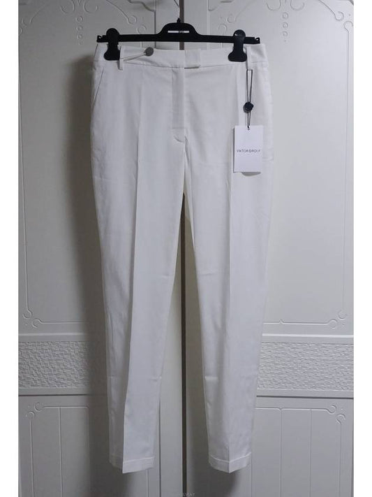 Halfbanding white turnup slacks - VIKTOR&ROLF - BALAAN 1