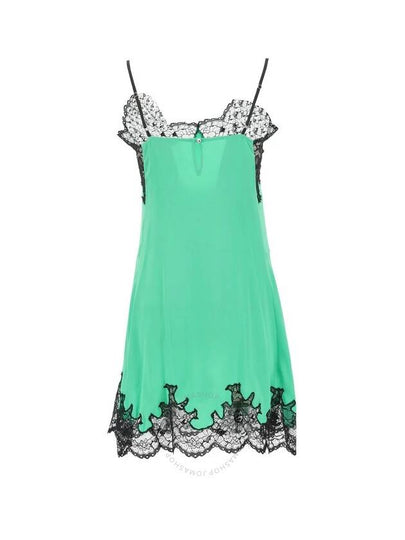 Rabanne Satin Lace Trimmed Sleeveless Mini Dress, Brand Size 34 (US Size 2) - PACO RABANNE - BALAAN 2