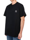 Men's Back Logo Cotton Short Sleeve T-Shirt Black - WOOYOUNGMI - BALAAN 4