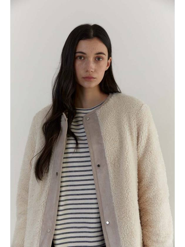 Warmy Reversible Eco Shearling Coat Cream - KILHOUETTE - BALAAN 2