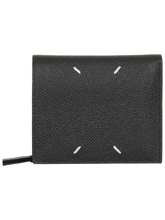 Stitch Logo Zipper Half Wallet Black - MAISON MARGIELA - BALAAN 4