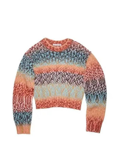 Crew Neck Wool Blend Knit Top - ACNE STUDIOS - BALAAN 2