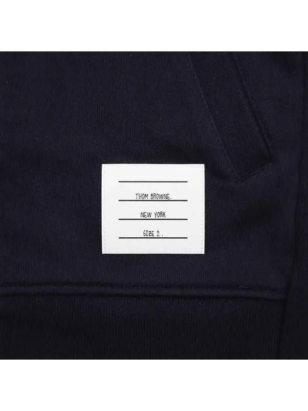 Engineered 4 Bar Diagonal Zip Up Hoodie Navy - THOM BROWNE - BALAAN 8