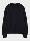 Loose fit boucle knit black - NOIRER - BALAAN 3