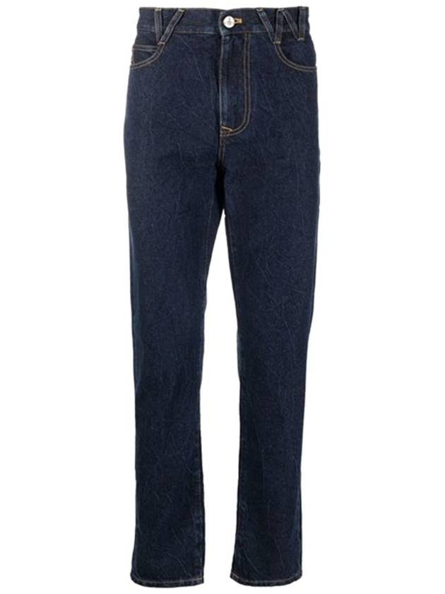 Stitched Straight Denim Jeans Blue - VIVIENNE WESTWOOD - BALAAN 2