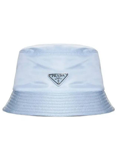 Re-Nylon Triangle Logo Bucket Hat Sky Blue - PRADA - BALAAN 2