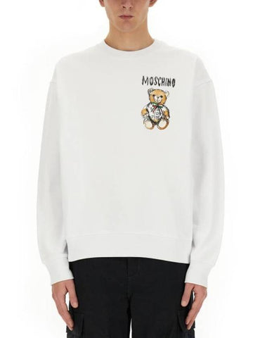 Hooded Sweatshirt 17150228 1001 WHITE - MOSCHINO - BALAAN 1