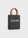 Triomphe Vertical Cavas Small Tote Bag Tan - CELINE - BALAAN 4