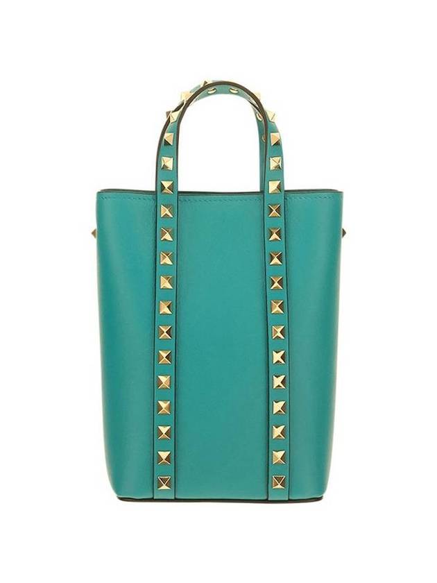 Rockstud Chain Mini Tote Bag Green - VALENTINO - BALAAN 1