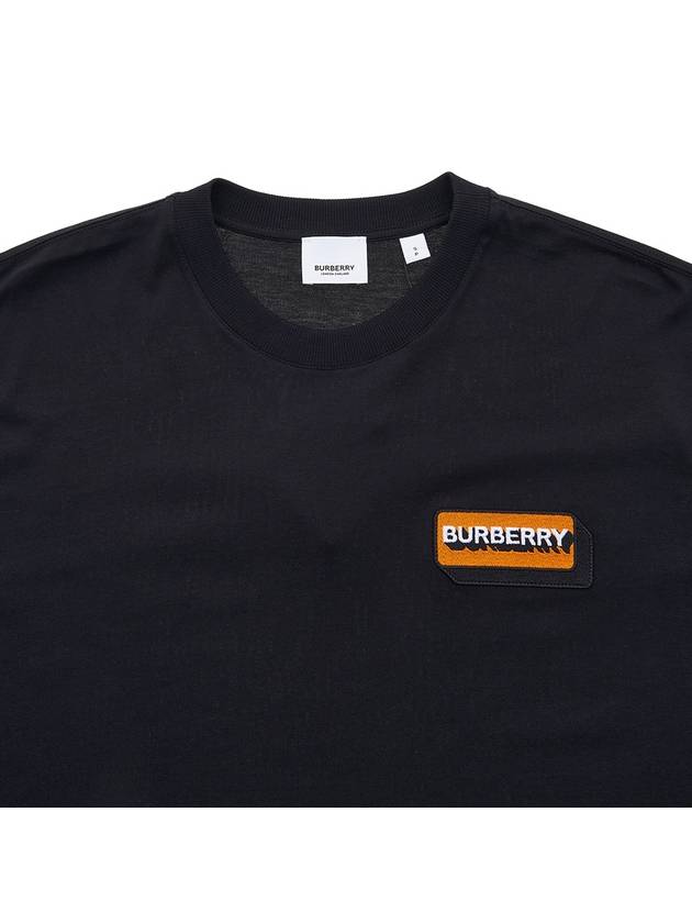 square logo short sleeve t-shirt black - BURBERRY - 4