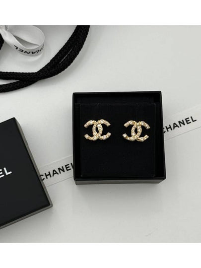 CC Logo Stud Earrings Gold - CHANEL - BALAAN 2