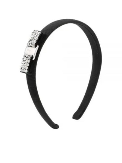 Vara Crystal Hairband Black - SALVATORE FERRAGAMO - BALAAN 2