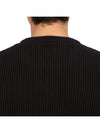 Men's Lens Detail Crew Neck Knit Top Black - CP COMPANY - BALAAN 8