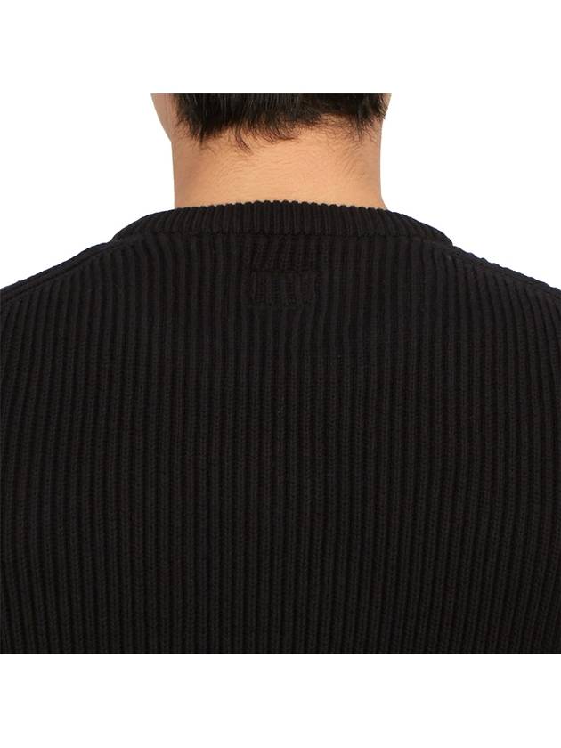 Men's Lens Detail Crew Neck Knit Top Black - CP COMPANY - BALAAN 8