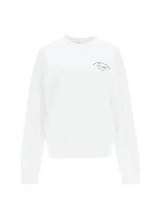 Studio Crew Neck Cotton Sweatshirt White - SPORTY & RICH - BALAAN 2