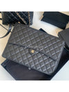 Gold CC Logo Classic Flap Caviar Clutch Bag Black - CHANEL - BALAAN 4