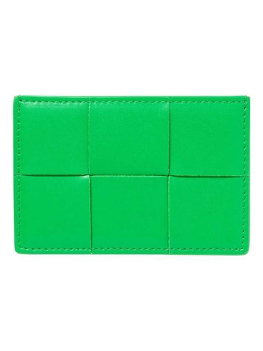 Intrecciato Calfskin Card Wallet Green - BOTTEGA VENETA - BALAAN 1