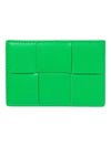 Intrecciato Calfskin Card Wallet Green - BOTTEGA VENETA - BALAAN 1